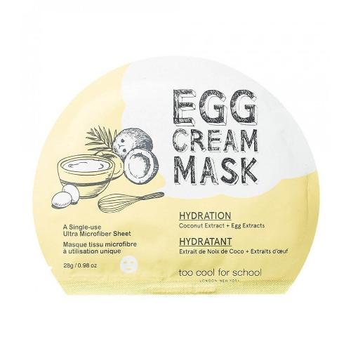 Тканевая маска для лица с яичным экстрактом Too Cool For School Egg Cream Mask Hydration