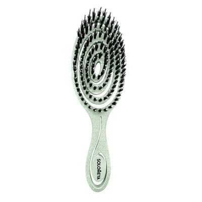 Расческа для волос подвижная c натуральной щетиной Solomeya Detangling Bio Hair Brush With Natural Boar Bristle